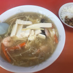 元祖スーラーメン - スーラーメン、サービス小ライス付