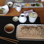 Edo Soba Hiranoya - ざる蕎麦全景。