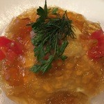 アトリエドアイ - トウモロコシのムースとオマール海老のジュレ