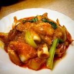 ゆたか - イカの山芋トロロ炒め