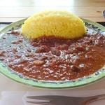露伴亭 - スリランカカレー大盛(横から)(2015.7)