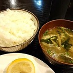 Izakaya Tsuki - ライス&味噌汁