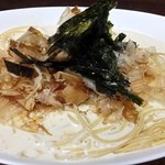 Japanese-style carbonara using Japanese-style soup stock