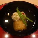 祇園　淺田屋 - 鱧の真丈と焼き茄子のお椀