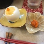 かねた丸 - ゆで玉子に雲丹