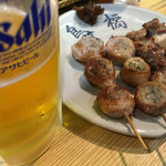 鳥福 - シソ巻きとカシラは塩で…
シソ巻きは最高に美味しかった。