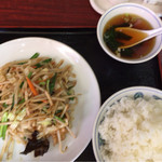 金華 - 肉入り野菜炒めとライス
