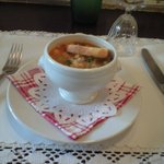 ビストロ・スリージェ - 前菜のスープ。
