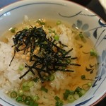 ホテルピエナ神戸 - 朝食のダシ茶漬け