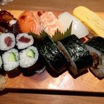 Ikedaya Sushi Kappouten - 「上 盛り合せ」1,100円。