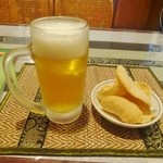 チャーンタイ - 「生ビール（中ジョッキ）」（500円）