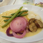 カフェ ド サラン - 京野菜パスタ　カルボナーラ