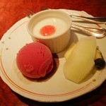 鉄板焼 甚 - 【山ひこ】カシスのソルベ