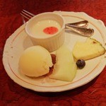 鉄板焼 甚 - 【山ひこ】ゆずのソルベ