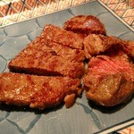 【山ひこ】常陸牛ももの鉄板焼き