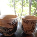 そば繁 - 湯のみも陶芸家さんの作品