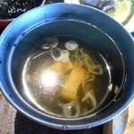 そば繁 - 地鶏炭焼き膳　お吸い物