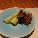 こふく - 胡瓜とじゃこの和え物。