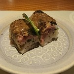 秋刀魚棒寿司。