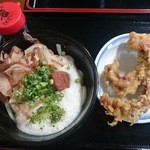 溜 - 溜うどん（冷）小３６０円　ゲソ天　１１０円