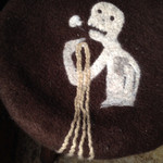 そば屋 案山棒 - カウンター椅子カバー（マスコットキャラ）