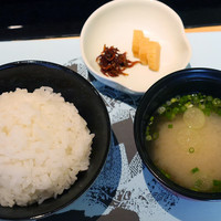 鹿児島華蓮 銀座店 - ご飯、味噌汁、香の物