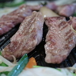 ジンギスカン楽太郎 - ジンギスカン焼いた肉