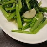 中華料理 銀河楼 - チンゲン菜の塩にんにく炒め（20150531）