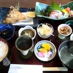 タツザワ ミサキカフェ - お刺身定食♪