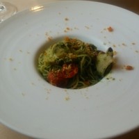 イプシロン - 冷製パスタ。アワビとからすみのジェノベーゼ