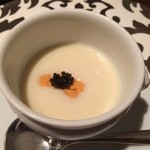 トラットリア コルポ デラ ストレーガ - ビソワーズ　キャビア生ウニのせ　2015/8