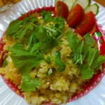 カラテチョップ - パイナップルチャーハン：チャーハンにパイナップルは！？　と思いましたが私的には好きです♪