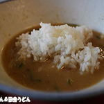 蔵之瀬 - 2015年8月　〆ご飯（冷汁にご飯を投入）