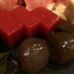 JAPANESE CUISINE 漣 - 玉こんにゃく、トマト味の寒天