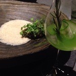 フロリレージュ - 2015.7 鮎に合わせてなんとキュウリの入ったカクテルが！