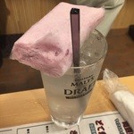なんばマイクス - 綿菓子サワー¥330 綿菓子が豪快に乗っています！