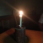 山荷葉 - 明かりは和蝋燭4本のみ