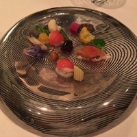 ルッチコーレ - 蟹・トマト・アボガドのミルフィーユ、鮑・帆立貝のラビオリ、トマトコンソメゼリーのイリュージョン