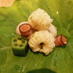 料理屋 植むら - 明石タコと小芋煮とオクラ
