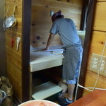 三好うどん - 厨房の隣室が麺打ちスペース