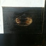 入口の取っ手　栗の形です(*^_^*)