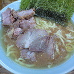 家系ラーメン まこと家 - 20150824　朝11時頃　今日は朝から絶品濃厚スープ．夜中は大丈夫かと余計な心配・・・