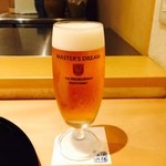咲膳 横井 - まずはビールから（≧∇≦）
