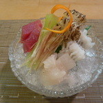 Gion Nakahana - 鱧造り三種盛り（刺身、落とし、焼霜）