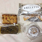 クラークシーゲル - 料理写真:抹茶パウンドとダークフルーツとオムレット、コロネ、ファーブルトン