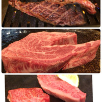 焼肉家 KAZU 神楽坂 - アントニオカルビ2980円 大きな塊を好みで薄切りに。