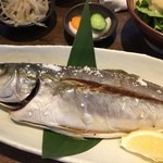 美味物問屋 うれしたのし屋 - わかし一本焼き定食　2015.08再訪