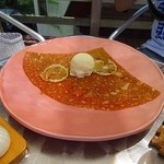 Cafe Gourmand - 単品のクレープ　アイスクリームをのせて