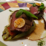 モナリザ - ２０１５年８月　国産牛ロース肉と佐土原ナスのグリエ地中海風