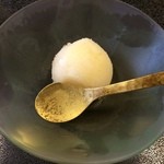 御料理 はやし - デザートの柚子シャーベット